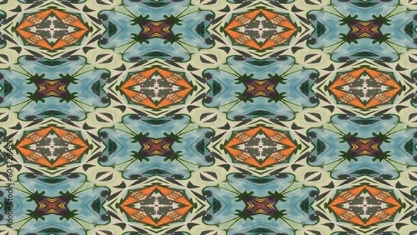 Obraz abstract background seamless repeat pattern. wallpaper with openwork graphic pattern for cover art design