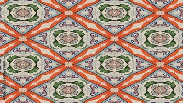 Obraz abstract background seamless repeat pattern. wallpaper with openwork graphic pattern for cover art design