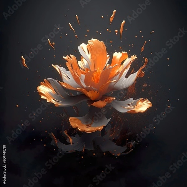 Obraz orange lily flower