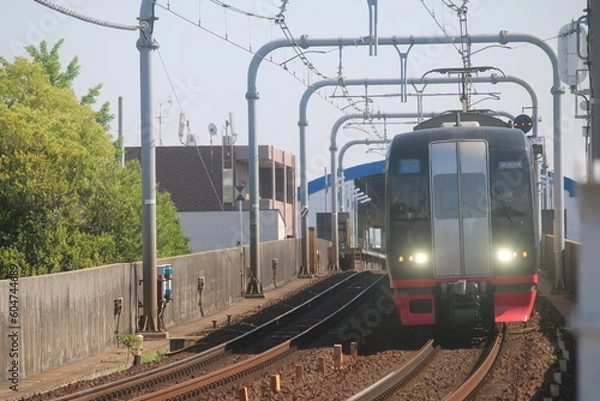 Obraz 晴れた日の名古屋の鉄道風景
