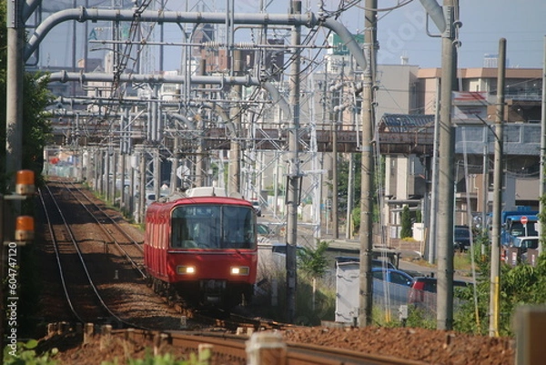 Obraz 初夏の名鉄電車
