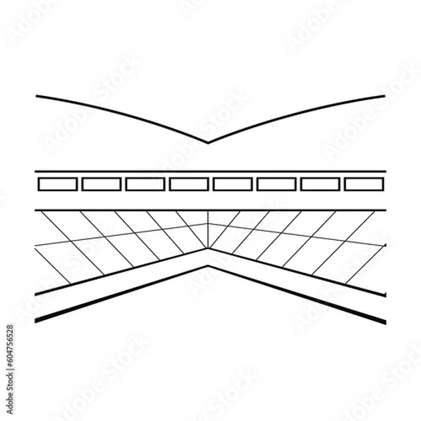 Fototapeta stadium icon vector