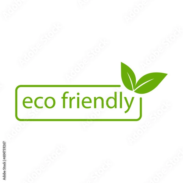 Fototapeta Eco friendly icon vector for graphic design, logo, website, social media, mobile app, UI illustration