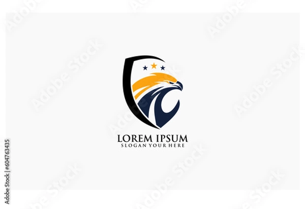 Obraz hawk shield concept design business logo