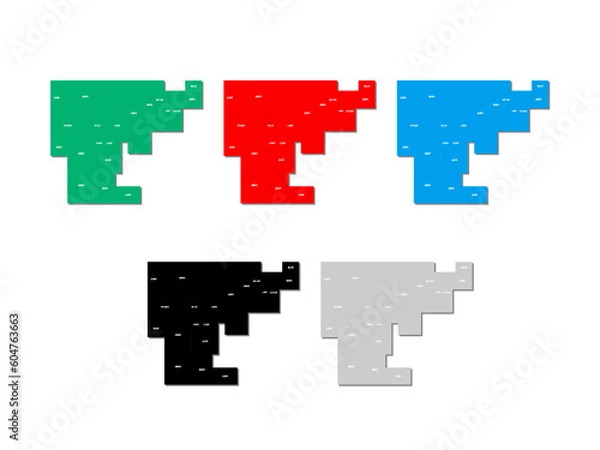 Fototapeta 佐賀県　地図_デフォルメ①