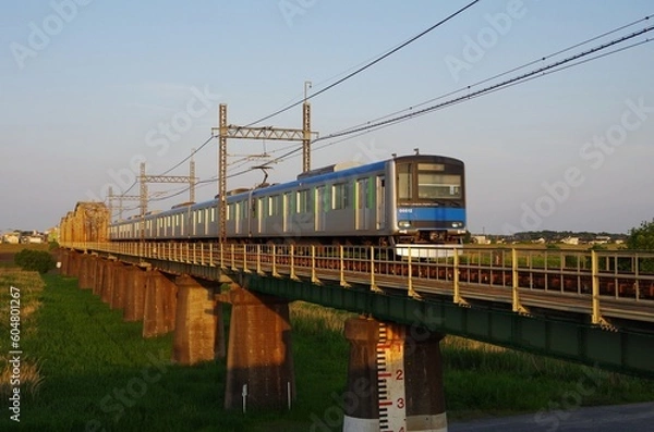 Obraz 東武野田線　橋を走る