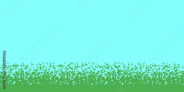 Fototapeta Pixel pattern. Vector seamless background. Abstrac glitch texture design. Retro geometric illustration. Game wallpaper. Simple repeat. Gradient from black to white. Falling Pixels