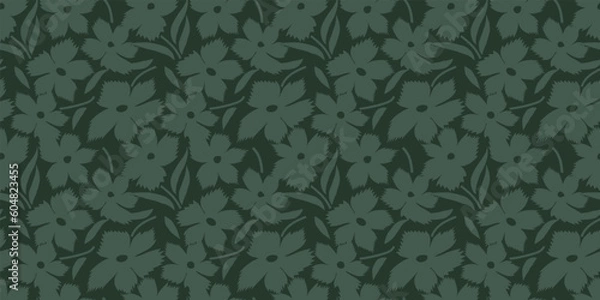 Fototapeta Floral illustration background. Seamless pattern.Vector. 花のイラストパターン