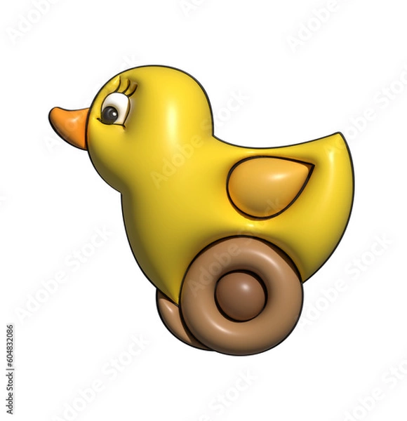 Obraz Ente auf Rädern.