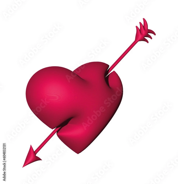 Obraz Rote Herz mit Pfeil.