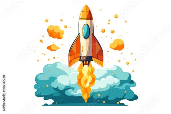 Obraz rocket in the sky, skyrocket