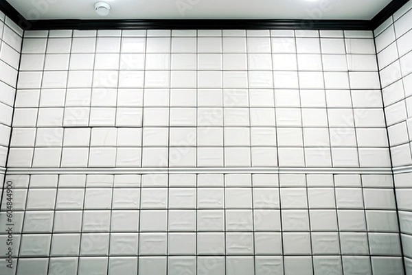 Obraz White brick wall seamless texture
 Generative AI