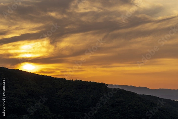 Obraz 夕焼け　夕日　日没