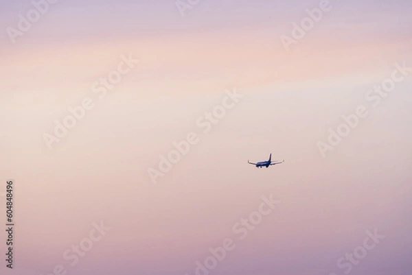 Obraz 飛行機　夕方