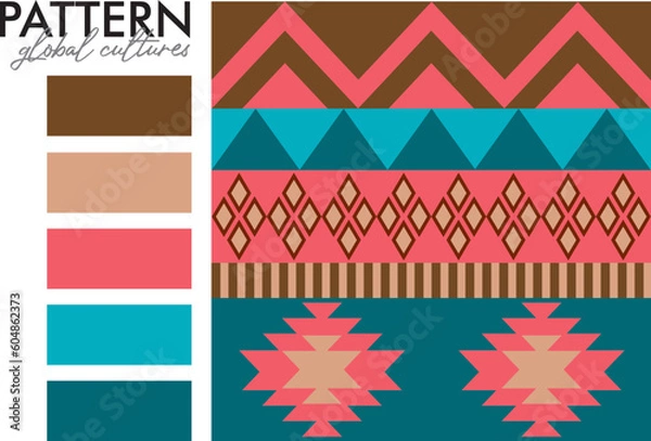 Fototapeta Samba Design: Global Cultures Seamless Pattern. 