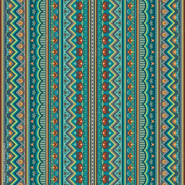 Fototapeta Abstract ethnic stripe vintage background