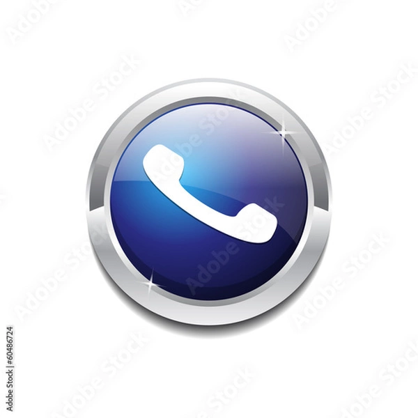 Obraz Call Circular Rounded  Vector Icon Button