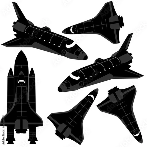 Obraz Space shuttle silhouette
