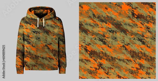 Obraz jacket hoodie camo pattern