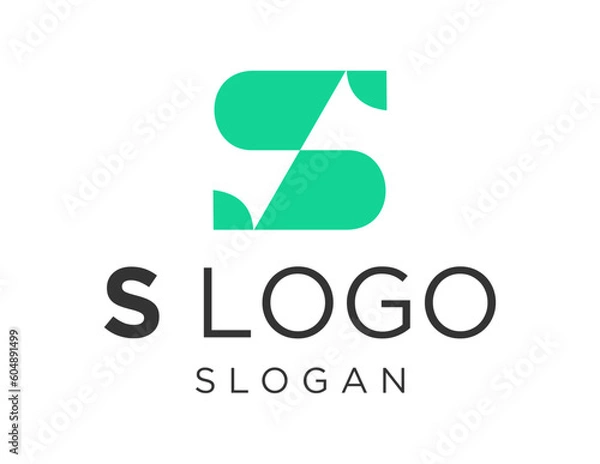 Fototapeta Logo about S Letter on white background. created using the CorelDraw application.