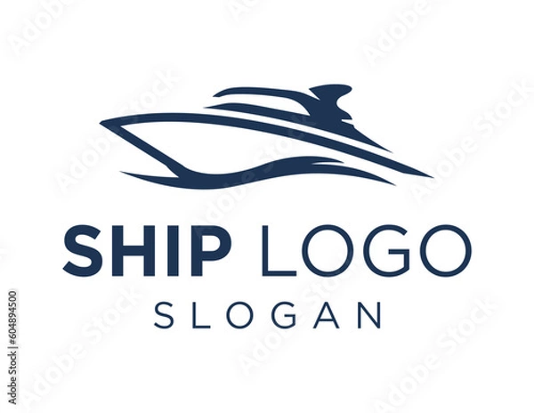 Fototapeta Logo about Ship on white background. created using the CorelDraw application.