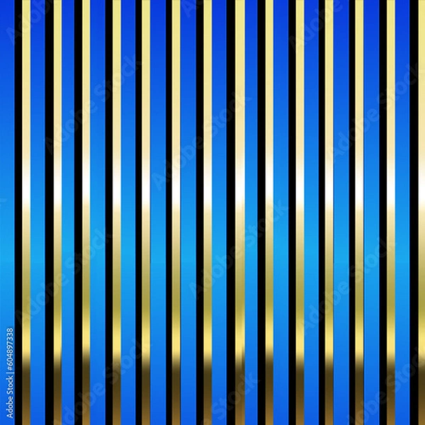 Obraz blue black metallic gold stripes