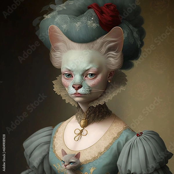 Obraz Rococo cat