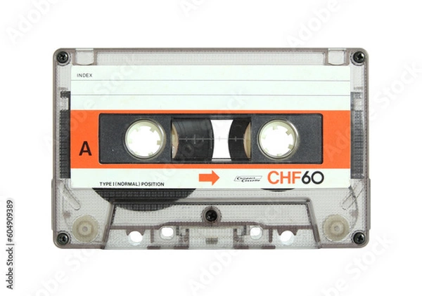 Obraz cassette tape isolated with clipping path