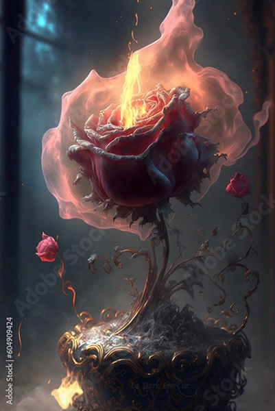 Obraz BURNING ROSE
