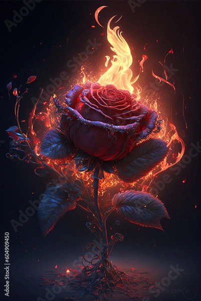 Obraz ROSE IN FIRE