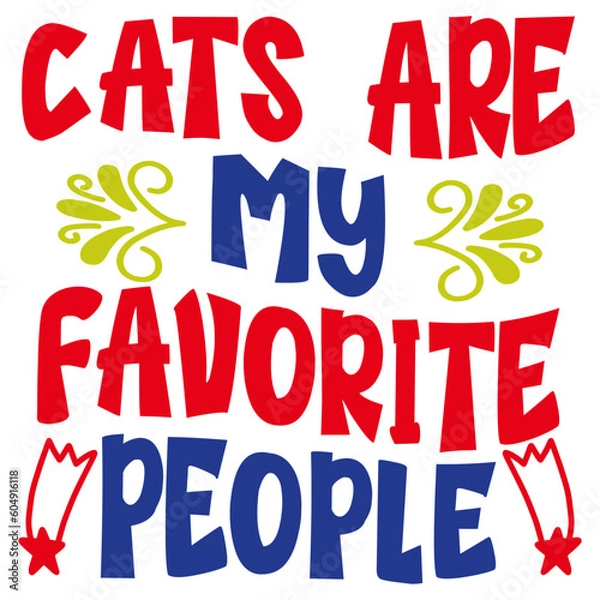 Obraz Retro Cat T-shirt Design, Vector