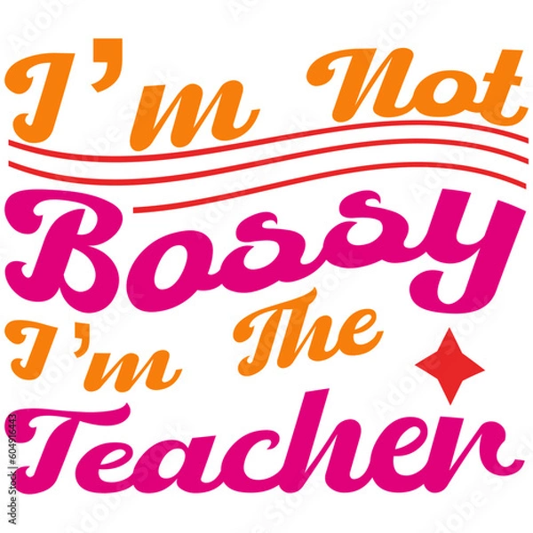 Obraz Retro Teacher  T-shirt Design, Vector