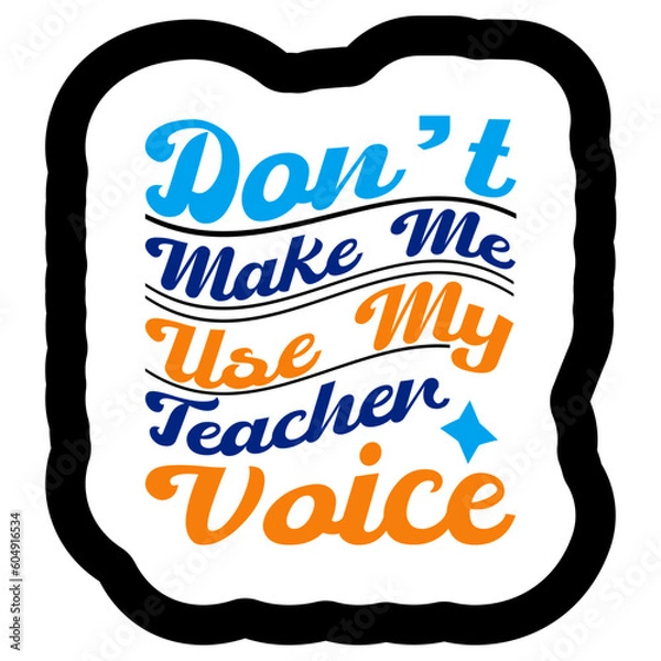 Obraz Retro Teacher  T-shirt Design, Vector