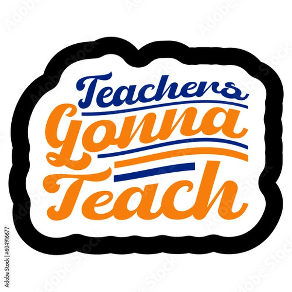 Obraz Retro Teacher  T-shirt Design, Vector