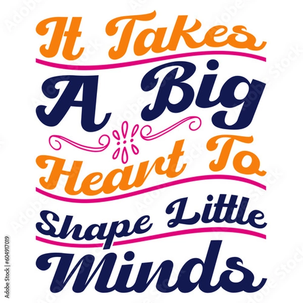 Obraz Retro Teacher  T-shirt Design, Vector