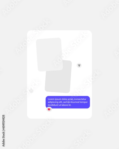 Obraz Chat layout for web application. Vector illustration.