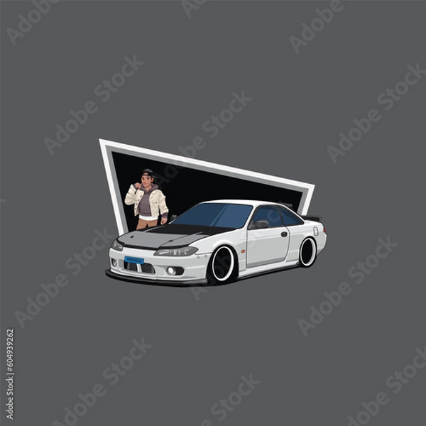Obraz Race Car Vector Illustration Artwork