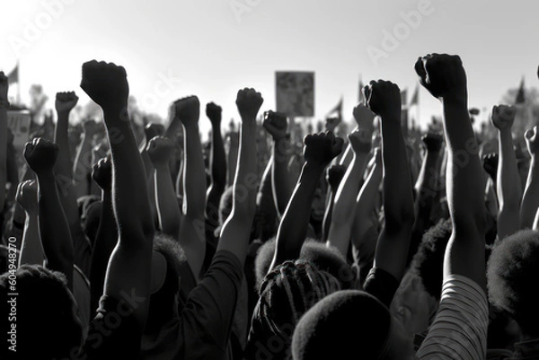 Obraz hands of protesters people generative ai