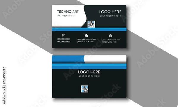 Fototapeta Clean professional business visiting card, business card . modern visiting Business Card design premium .
