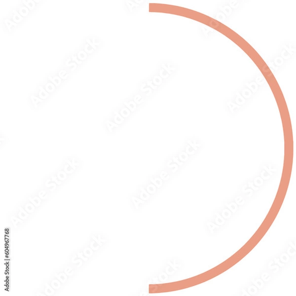 Obraz geometry line semicircle open vector editable  