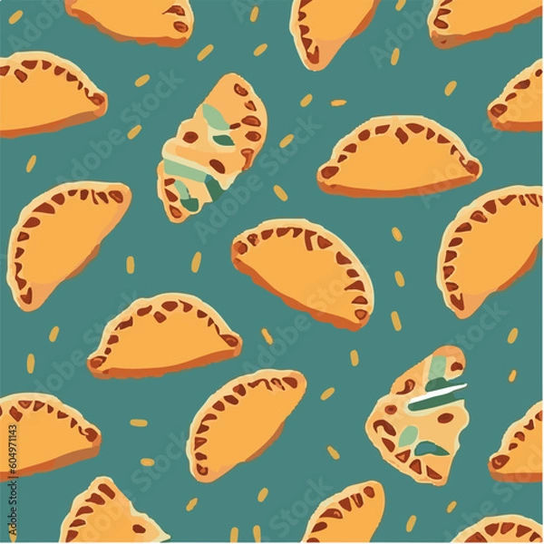 Obraz cute simple cornish pasty pattern, cartoon, minimal, decorate blankets, carpets, for kids, theme print design
