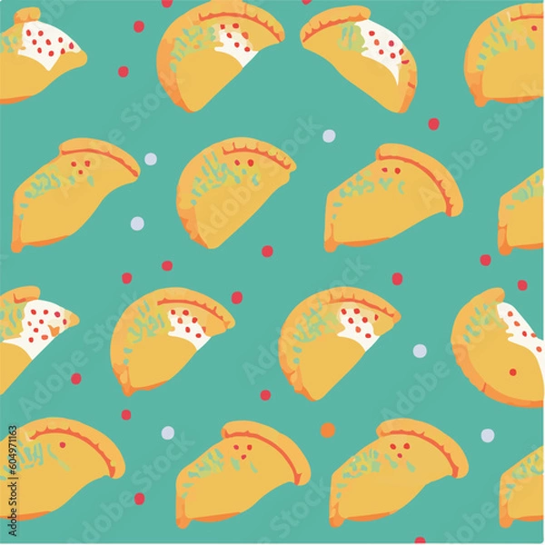 Obraz cute simple cornish pasty pattern, cartoon, minimal, decorate blankets, carpets, for kids, theme print design
