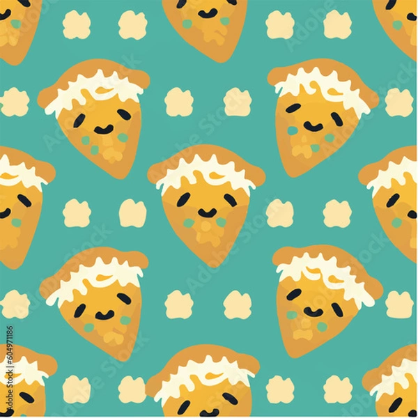 Obraz cute simple cornish pasty pattern, cartoon, minimal, decorate blankets, carpets, for kids, theme print design
