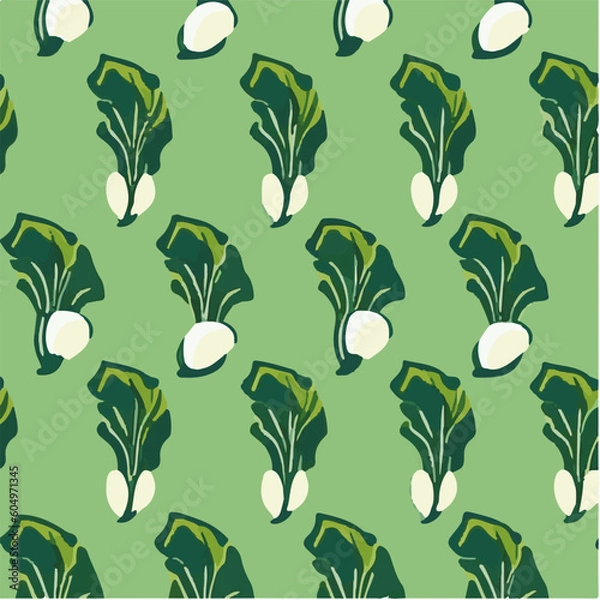 Obraz cute simple bok choy pattern, cartoon, minimal, decorate blankets, carpets, for kids, theme print design
