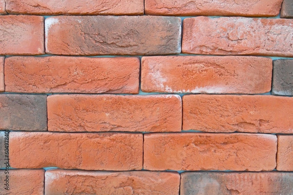 Obraz Brick red gray wall masonry texture