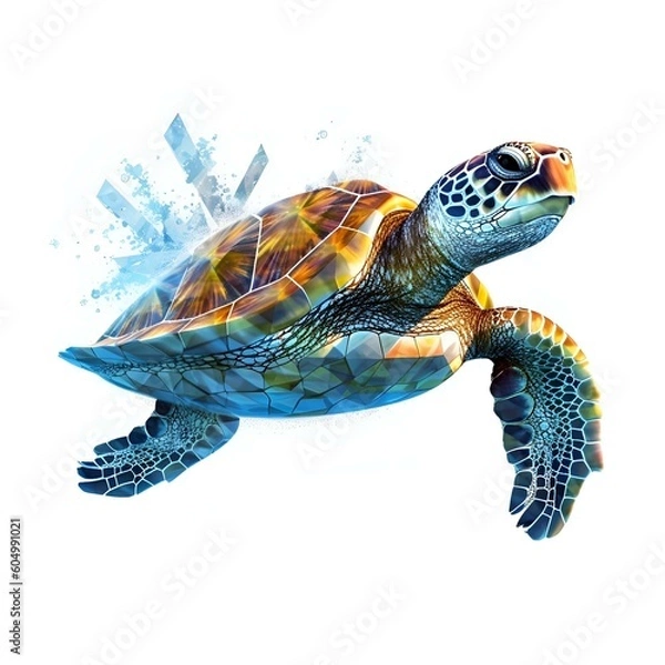 Obraz "turtle isolated on white"Ai
