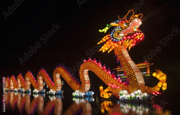 Obraz Chinese dragon light object.