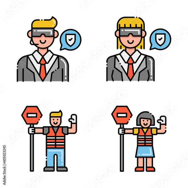 Fototapeta Security Guard logo design inspiration