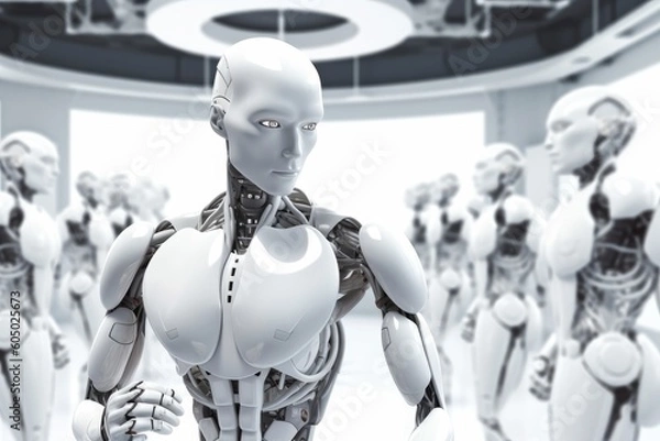 Fototapeta Humanlike-robot Generative AI