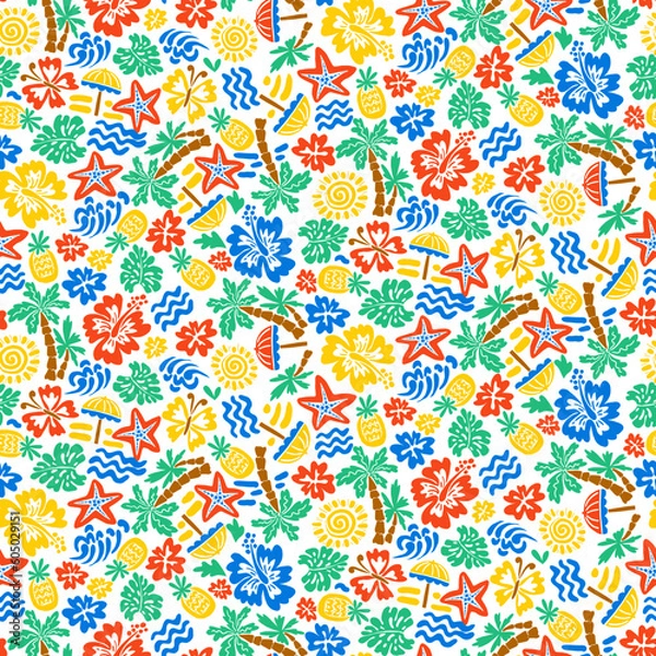 Fototapeta Carribean vacation pattern